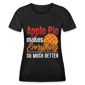 Apple Pie Makes Everything So Pastries Apple Tree - Women's Functional T-Shirt - black - Front - AI Model Female 172 light (172cm)