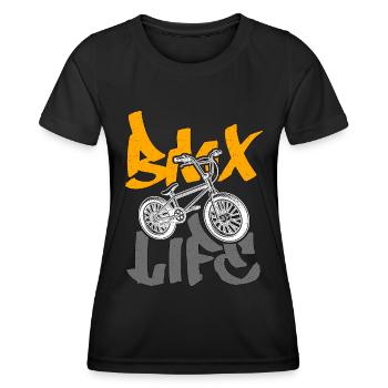 BMX Racing BMX Life Bicyclette Cyclist Bike Racing - Frauen Funktions-T-Shirt - Schwarz - Vorne - AI Model Female 172 light (172cm)