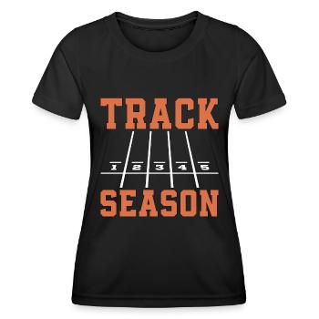 Track And Field Track Season Triathlon Training - Women's Functional T-Shirt - black - Front - AI Model Female 172 light (172cm)