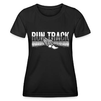 Track And Field Run Track Loves Running Athletic - Women's Functional T-Shirt - black - Front - AI Model Female 172 light (172cm)
