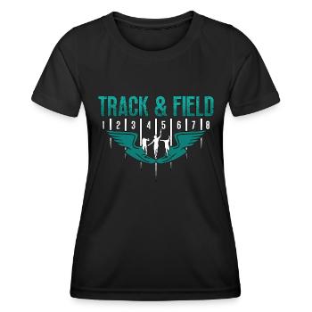 Track And Field Athletic Training Runner Sprinting - Women's Functional T-Shirt - black - Front - AI Model Female 172 light (172cm)