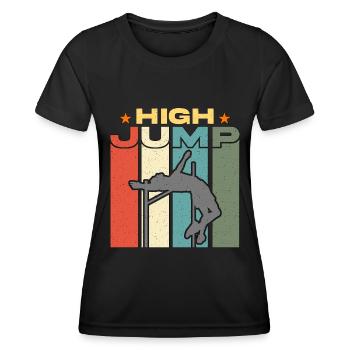 Saut en hauteur Saut en hauteur Saut à la perche Saut en hauteur - T-shirt sport Femme - noir - Devant - AI Model Female 172 light (172cm)