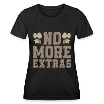 Réalisation de films No More Extras Cinéaste Cinéaste - T-shirt sport Femme - noir - Devant - AI Model Female 172 light (172cm)