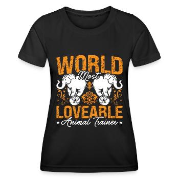 Animal Trainer Le sauvetage d’animaux le plus adorable au monde - T-shirt sport Femme - noir - Devant - AI Model Female 172 light (172cm)