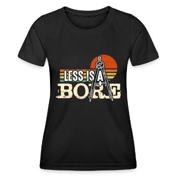 Architecture Less Is A Bore Retro Architectural - Women's Functional T-Shirt - black - Front - AI Model Female 172 light (172cm)