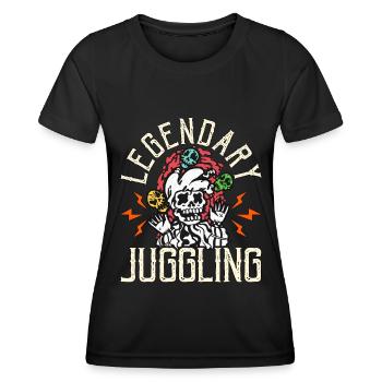 Circus Clown Legendary Juggling Circus Performer - Frauen Funktions-T-Shirt - Schwarz - Vorne - AI Model Female 172 light (172cm)