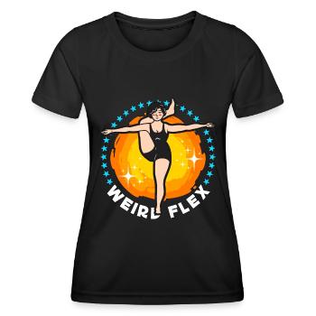 Contorsion Weird Flex Circus Art Contorsionniste - T-shirt sport Femme - noir - Devant - AI Model Female 172 light (172cm)