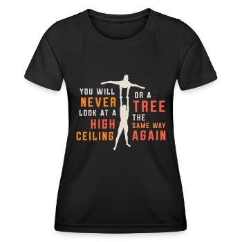 Contorsion que vous ne regarderez jamais cerceau aérien - T-shirt sport Femme - noir - Devant - AI Model Female 172 light (172cm)
