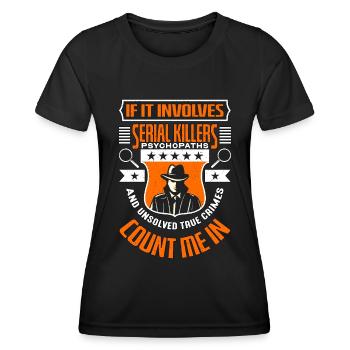 Détective s’il s’agit de tueurs en série Shérif - T-shirt sport Femme - noir - Devant - AI Model Female 172 light (172cm)
