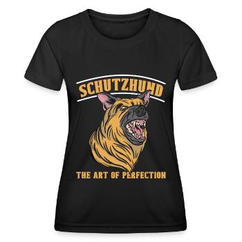 German Shepherd Schutzhund The Art Of Loves Canine - Frauen Funktions-T-Shirt - Schwarz - Vorne - AI Model Female 172 light (172cm)