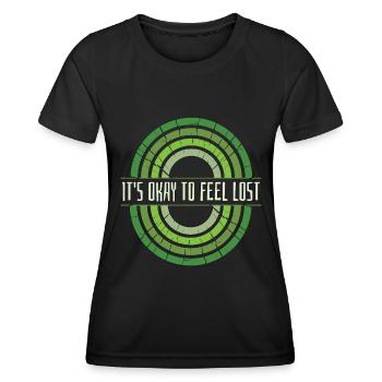 Santé mentale C’est normal de se sentir perdu maladie mentale - T-shirt sport Femme - noir - Devant - AI Model Female 172 light (172cm)