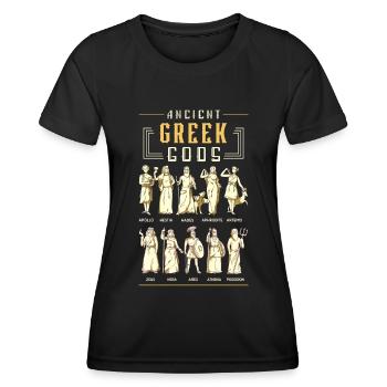 Mythologie grecque Histoire des dieux grecs anciens - T-shirt sport Femme - noir - Devant - AI Model Female 172 light (172cm)