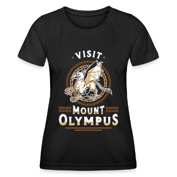 Mythologie grecque Visitez le mythe antique du mont Olympe - T-shirt sport Femme - noir - Devant - AI Model Female 172 light (172cm)