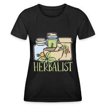 Herbalism Herbalist Natural Healing Medicinal Herb - Frauen Funktions-T-Shirt - Schwarz - Vorne - AI Model Female 172 light (172cm)