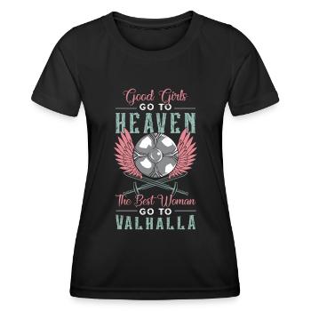 Valkyrie Good Girls Go To Heaven Déesse nordique - T-shirt sport Femme - noir - Devant - AI Model Female 172 light (172cm)