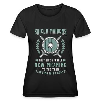Valkyrie Shield Maidens They Give A Norse Viking - Frauen Funktions-T-Shirt - Schwarz - Vorne - AI Model Female 172 light (172cm)