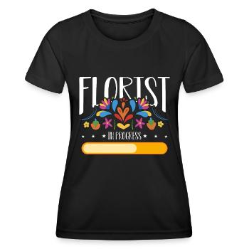 Fleuriste en cours Jardinage Fleuriste Fleuristes - T-shirt sport Femme - noir - Devant - AI Model Female 172 light (172cm)