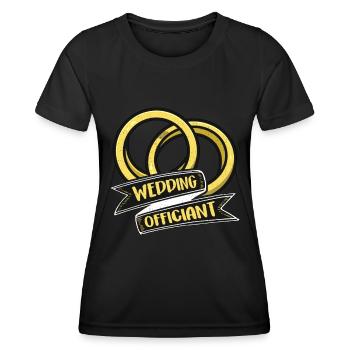 Officiant Wedding Officiant Counselor Ordained - Women's Functional T-Shirt - black - Front - AI Model Female 172 light (172cm)