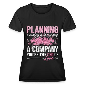 Wedding Planner Planning A Wedding Event Planner - Frauen Funktions-T-Shirt - Schwarz - Vorne - AI Model Female 172 light (172cm)