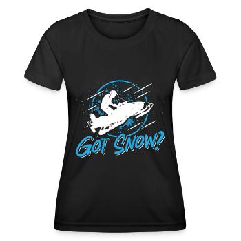 Snowmobile Racing Got Snow Winter Sports Lovers - Women's Functional T-Shirt - black - Front - AI Model Female 172 light (172cm)