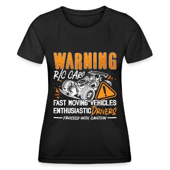 RC Model Racing Warning R/C Cars Fast Model Maker - Women's Functional T-Shirt - black - Front - AI Model Female 172 light (172cm)