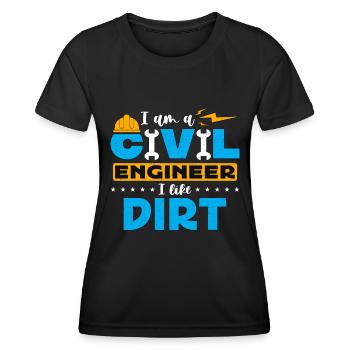 Civil Engineer I Am A Civil Engineer I Engineering - Women's Functional T-Shirt - black - Front - AI Model Female 172 light (172cm)