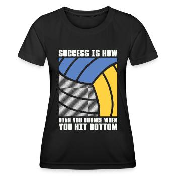 Le succès du volleyball de plage est la hauteur du ballon de plage - T-shirt sport Femme - noir - Devant - AI Model Female 172 light (172cm)