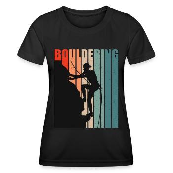 Indoor Climbing Bouldering Sport Climbing Climber - Frauen Funktions-T-Shirt - Schwarz - Vorne - AI Model Female 172 light (172cm)