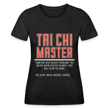 Tai Chi Master Someone Who Solves Problems Taiji - Frauen Funktions-T-Shirt - Schwarz - Vorne - AI Model Female 172 light (172cm)