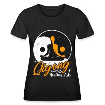 Arts de guérison Qigong Yin Yang Tai Chi Méditation - T-shirt sport Femme - noir - Devant - AI Model Female 172 light (172cm)