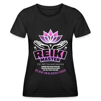 Reiki Master Someone Who Solves Energy Healing - Women's Functional T-Shirt - black - Front - AI Model Female 172 light (172cm)