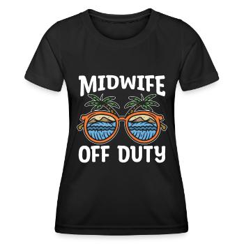 Sage-femme Service de santé en congé Sages-femmes sages-femmes - T-shirt sport Femme - noir - Devant - AI Model Female 172 light (172cm)