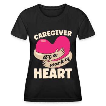 Soignant C’est un travail de soignant - T-shirt sport Femme - noir - Devant - AI Model Female 172 light (172cm)