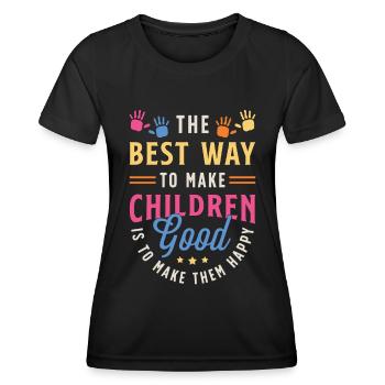 Childcare Worker The Best Way To Make Babysitting - Frauen Funktions-T-Shirt - Schwarz - Vorne - AI Model Female 172 light (172cm)