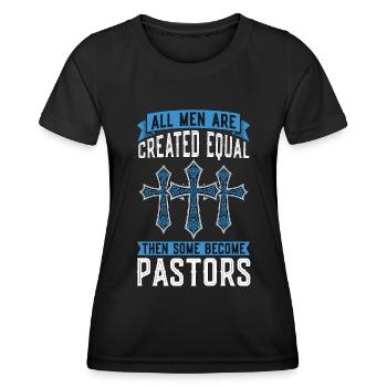 Clergé Tous les hommes sont créés Culte égal Ecclésiastique - T-shirt sport Femme - noir - Devant - AI Model Female 172 light (172cm)