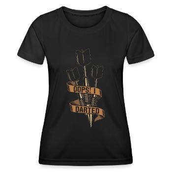 Darts Oops I Darted Bullseye Dart Club Dart Player - T-shirt sport Femme - noir - Devant - AI Model Female 172 light (172cm)