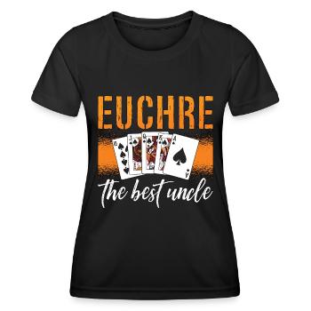 Euchre Le meilleur oncle Cartes à jouer Euchre Player - T-shirt sport Femme - noir - Devant - AI Model Female 172 light (172cm)