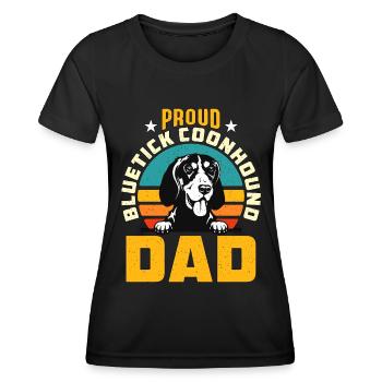 Raccoon Hunting Proud Bluetick Coonhound Hunting - Frauen Funktions-T-Shirt - Schwarz - Vorne - AI Model Female 172 light (172cm)