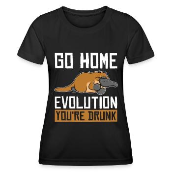 Platypus Go Home Evolution Living Fossil Animals - Frauen Funktions-T-Shirt - Schwarz - Vorne - AI Model Female 172 light (172cm)