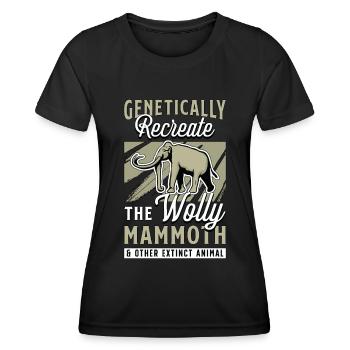 Woolly Mammoth Genetically Recreate The Stone Age - Women's Functional T-Shirt - black - Front - AI Model Female 172 light (172cm)