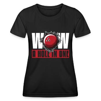 Alley Bowling Wow Un trou dans un joueur de bowling - T-shirt sport Femme - noir - Devant - AI Model Female 172 light (172cm)