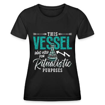 Anthropology This Vessel Was Used For Paleontology - Women's Functional T-Shirt - black - Front - AI Model Female 172 light (172cm)