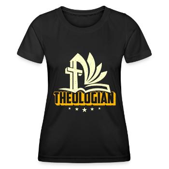 Theology, Theologian, Philosopher, Bible, Theologist - Women's Functional T-Shirt - black - Front - AI Model Female 172 light (172cm)