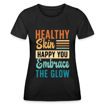 Aesthetician Healthy Skin Happy On Cosmetologist - Frauen Funktions-T-Shirt - Schwarz - Vorne - AI Model Female 172 light (172cm)