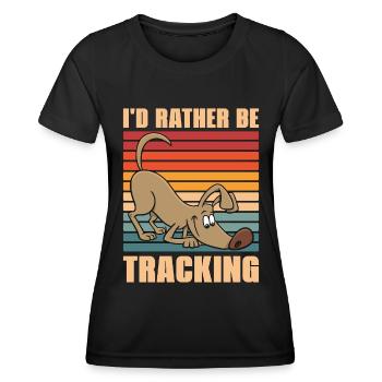 Dresseur de chiens d’assistance Je préfère être dresseur de chiens - T-shirt sport Femme - noir - Devant - AI Model Female 172 light (172cm)