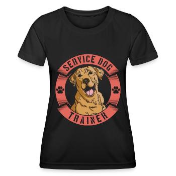 Dresseur de chiens d’assistance Dresseur d’école d’animaux de compagnie Propriétaire de chien - T-shirt sport Femme - noir - Devant - AI Model Female 172 light (172cm)