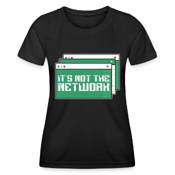 Ingénieur réseau Ce n’est pas l’ingénierie réseau - T-shirt sport Femme - noir - Devant - AI Model Female 172 light (172cm)