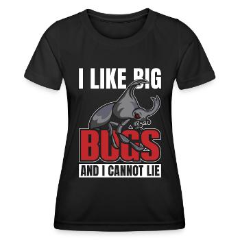 Entomologist I Like Big Bugs Insects Entomological - Frauen Funktions-T-Shirt - Schwarz - Vorne - AI Model Female 172 light (172cm)