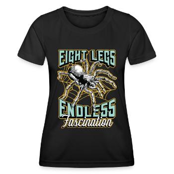 Tarantulas Eight Legs Endless Fascination Arachnid - Frauen Funktions-T-Shirt - Schwarz - Vorne - AI Model Female 172 light (172cm)