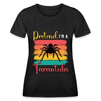 Les tarentules prétendent que je suis une tarentule arachnide rétro - T-shirt sport Femme - noir - Devant - AI Model Female 172 light (172cm)